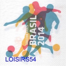 Serviette papier Brésil coupe du monde 2014